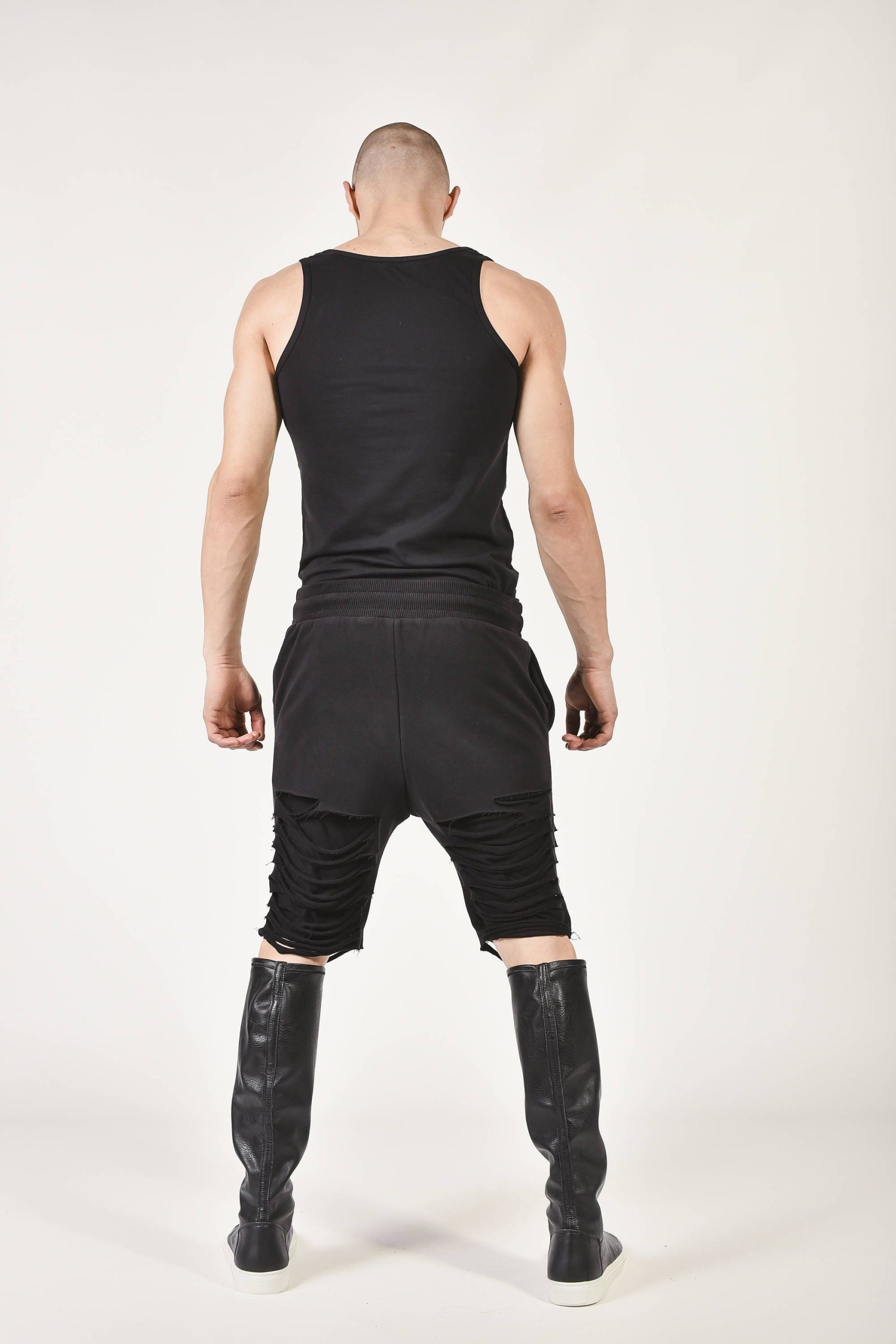 Men’s Gothic Streetwear Pants with Tie Strap Accents - Image 4